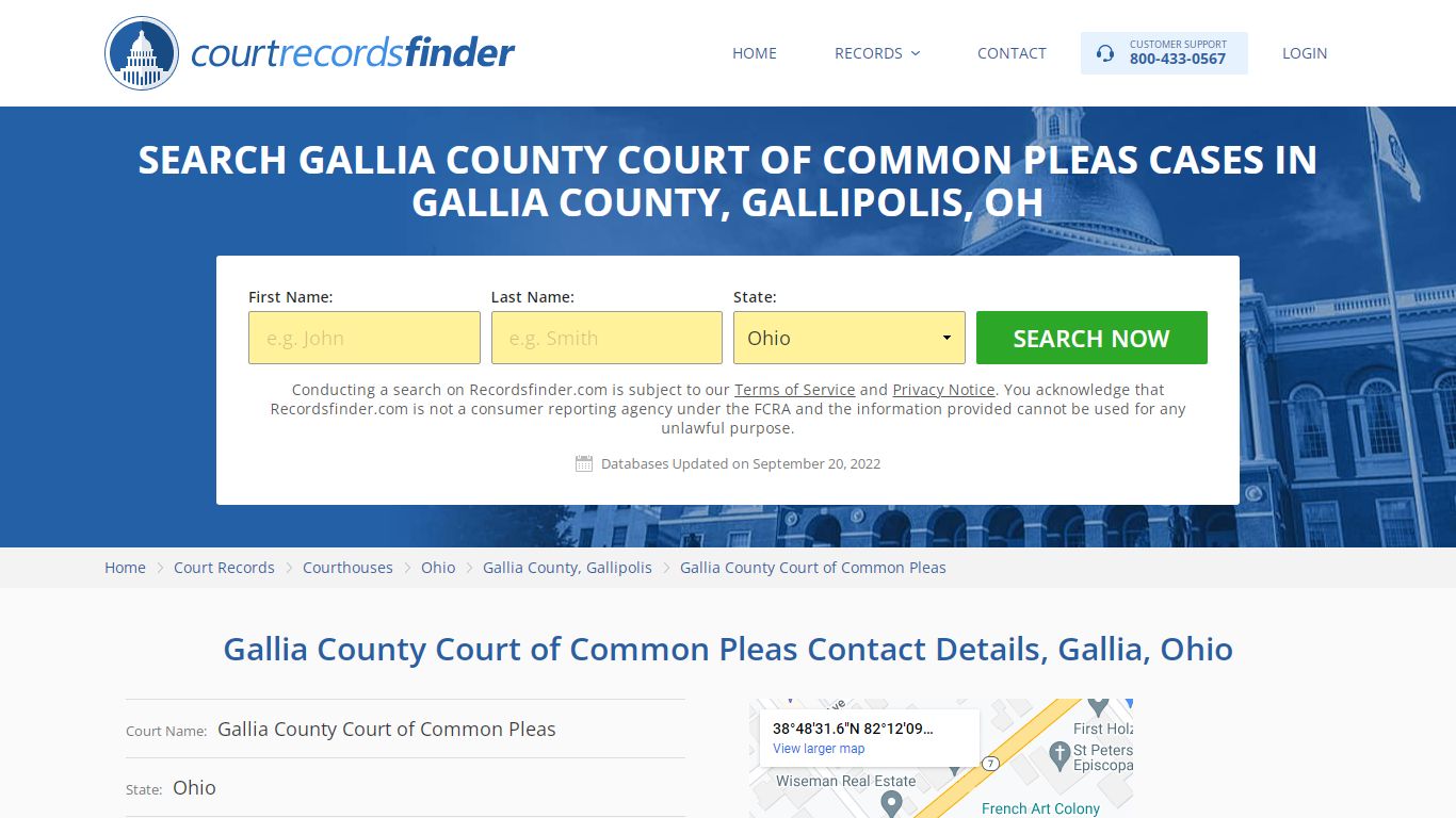 Gallia County Court of Common Pleas Case Search - Gallia County, OH ...